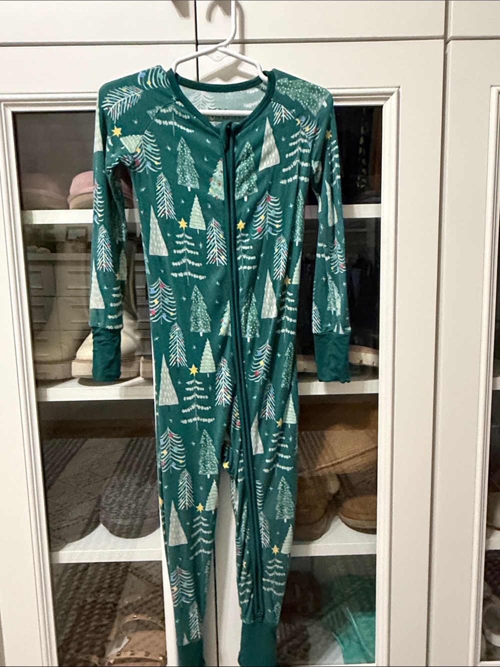 Little Sleepies Green Tree Print One-Piece Footie Pajamas